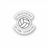 Sticker Le volley-ball est la réponse (Devant)