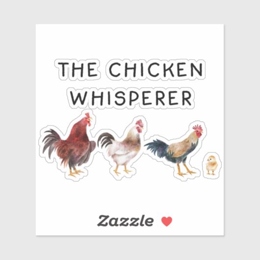 Sticker Le Whisperer de poulet (Feuille)
