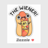 Sticker Le Winner Funny Winner Hot Dog Pun (Feuille)