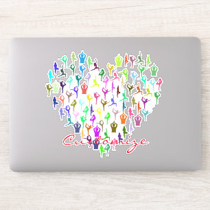 Sticker Le Yoga Poses Coeur Thunder_Cove