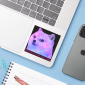 Sticker Lean Doge (Ordinateur portable avec iPhone)