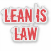 Sticker Lean is Law Fitness Personal Trainer Bodybuilding (Devant)
