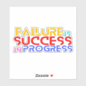 Sticker L'Échec Est Le Succès En Cours Citations Motivatio (Feuille)