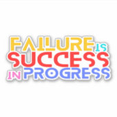 Sticker L'Échec Est Le Succès En Cours Citations Motivatio (Devant)