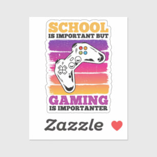 Sticker L'École Est Important, Mais Le Jeu Est Important J
