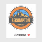 Sticker Lecompton, Kansas (Feuille)