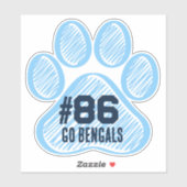 Sticker Lecteur bleu # Pride Pawprint (Feuille)
