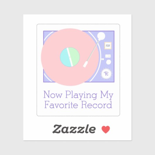 Sticker Lecteur de disques classiques Soft Retro Vinyl Vib (Feuille)