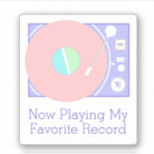 Sticker Lecteur de disques classiques Soft Retro Vinyl Vib (Devant)