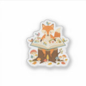 Sticker Lecteur de la forêt curieuse (Devant)