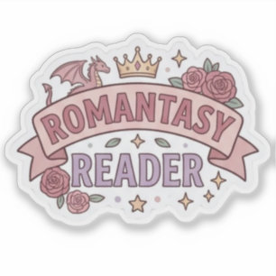 Sticker Lecteur de romantasy - amateur de lecture de livre