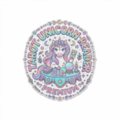 Sticker Lecteur de Tarot Licorne Premium Impression Drôle (Devant)