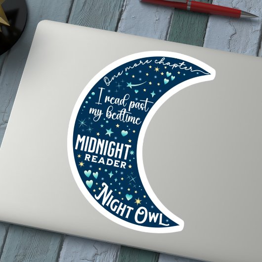 Sticker Lecteur Lune Nuit