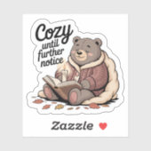 Sticker Lecture Cosy De L'Ours Chubby Automne (Feuille)