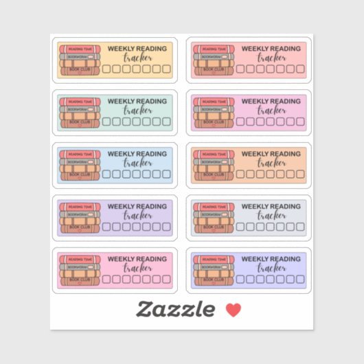 Sticker Lecture hebdomadaire Journal Tracker Bookish Plann (Feuille)