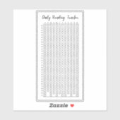Sticker Lecture quotidienne Habit Tracker Lecture Journal  (Feuille)