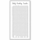 Sticker Lecture quotidienne Habit Tracker Lecture Journal  (Devant)