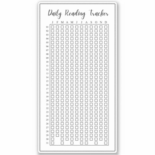 Sticker Lecture quotidienne Habit Tracker Lecture Journal  (Devant)