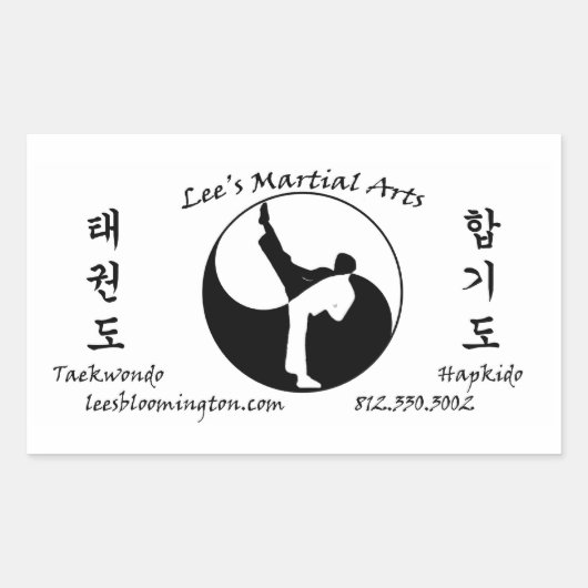 Sticker Lee's Martial Arts (Devant)