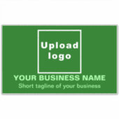 Sticker Légende commerciale sur un grand rectangle vert en (Devant)