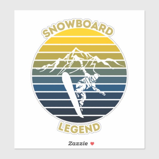 Sticker Légende du snowboard (Feuille)