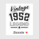 Sticker Légende vintage 1952 (Feuille)