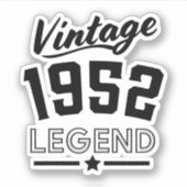 Sticker Légende vintage 1952 (Devant)