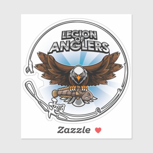 Sticker Légion des pêcheurs Décal de vinyle bleu (Feuille)