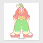 Sticker L'elfe de Noël (Feuille)