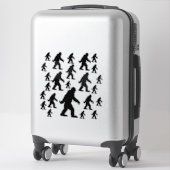 Sticker L'emblématique silhouette noire Sasquatch Bigfoot (Sur valise)