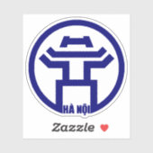 Sticker L'emblème de Hanoï, Vietnam (Feuille)