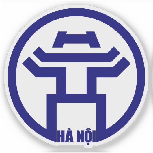 Sticker L'emblème de Hanoï, Vietnam (Devant)