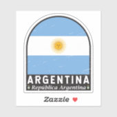 Sticker L'emblème du drapeau argentin est Vintage (Feuille)