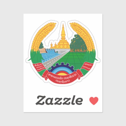 Sticker L'emblème du Laos (Feuille)