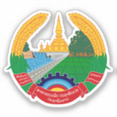 Sticker L'emblème du Laos (Recto)