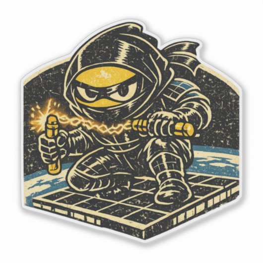 Sticker Lemon Solar Shinobi — Ninja Spatial Vintage (Devant)