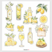 Sticker Lemons And Limoncello Main Squeeze Enterrement de  (Feuille)