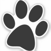 Sticker L'Empreinte de patte du chien (Recto)