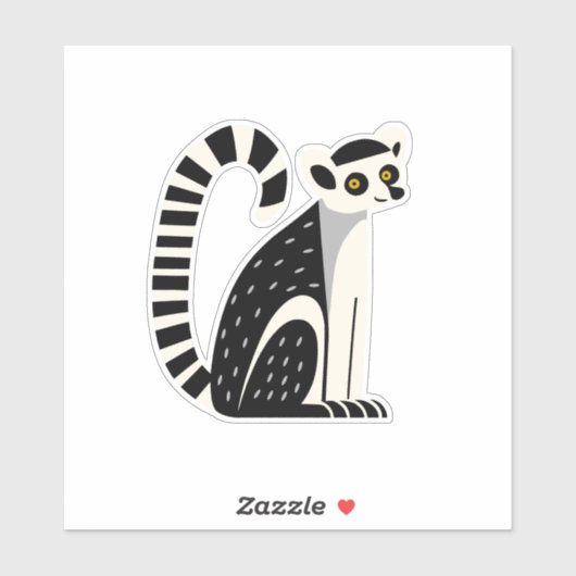 Sticker Lemur (Feuille)
