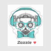 Sticker Lemur | Music Lover (Feuille)