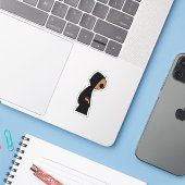 Sticker L'Enfant extra-petit 3" x 3" (Ordinateur portable avec iPhone)