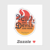 Sticker L'enfer de William Shakespeare est vide (Feuille)