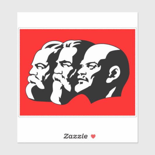 Sticker Lenin, Marx, Engels, Soviet Union, Communism (Feuille)