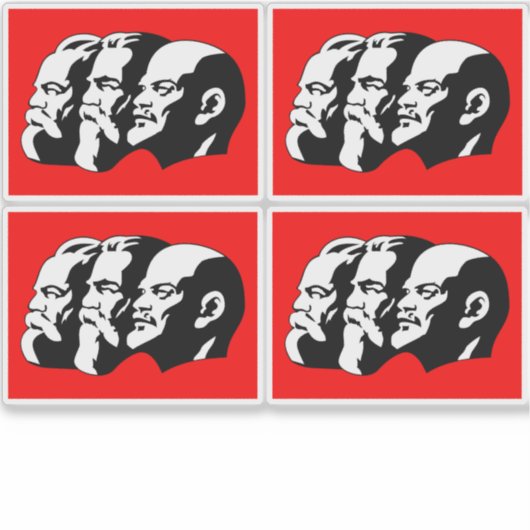 Sticker Lenin, Marx, Engels, Soviet Union, Communism (Devant)