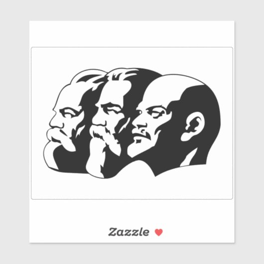 Sticker Lenin, Marx, Engels, Soviet Union, Communism (Feuille)