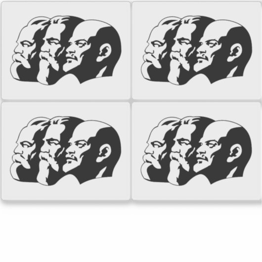 Sticker Lenin, Marx, Engels, Soviet Union, Communism (Devant)