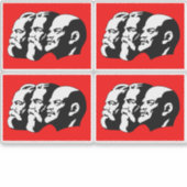 Sticker Lénine, Marx, Engels, Union soviétique, Communisme (Devant)