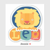 Sticker Leo le contour du lion Zodiaque (Feuille)