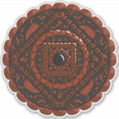 Sticker Leo Mandala Contour (Devant)