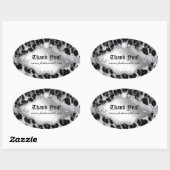 Sticker Leopard de mode Bijoux Blanc Noir (Feuille)